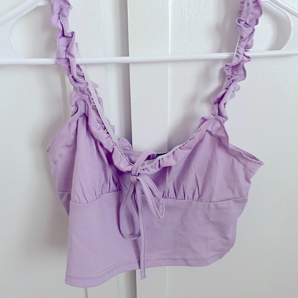 ruffle strap tank top